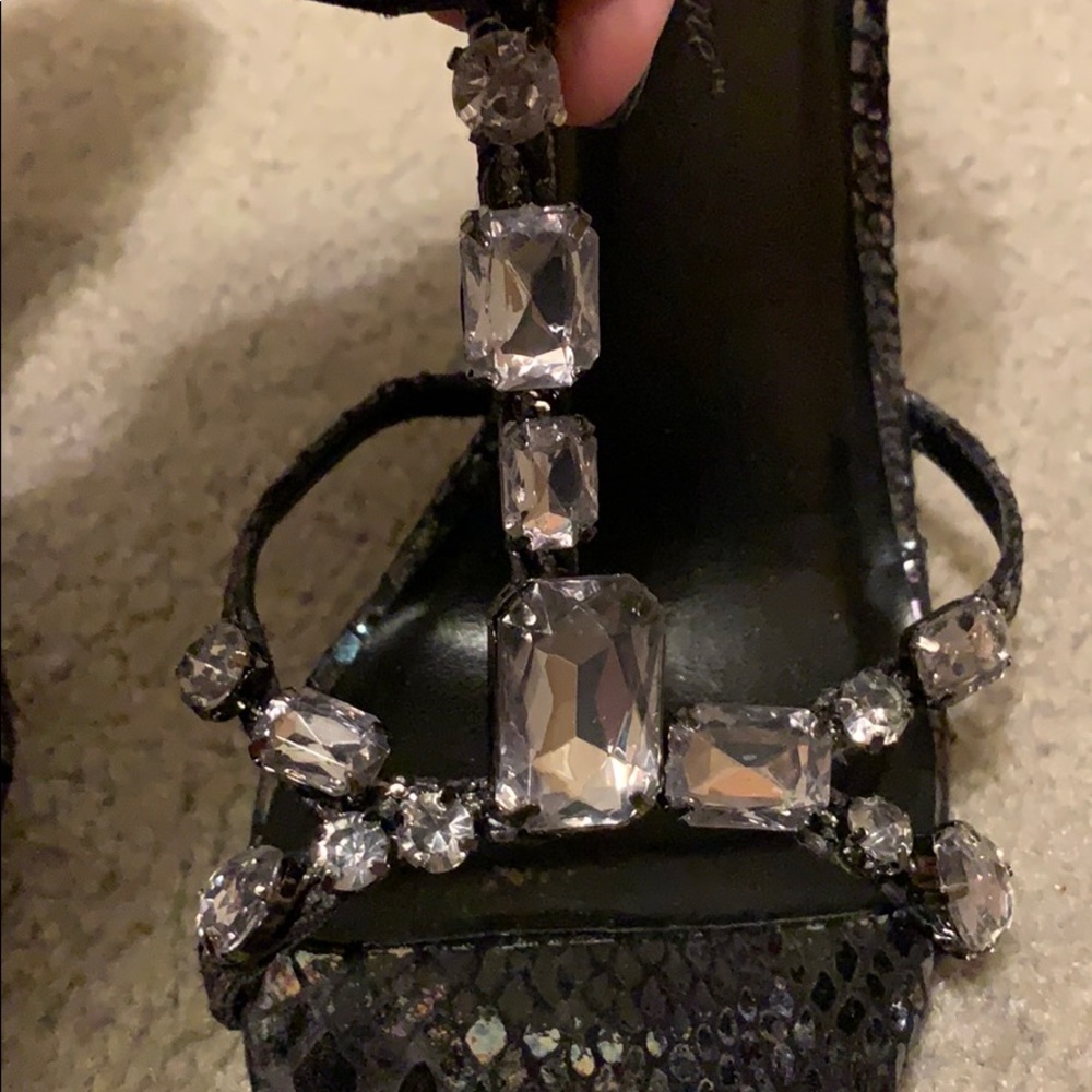 Black Rhinestone Heels - Picture 2 of 4